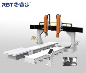 High Speed 5 Axis Double Head CNC Router for Non Metal Composite, Plastic & Carbon Fiber Precision Machining