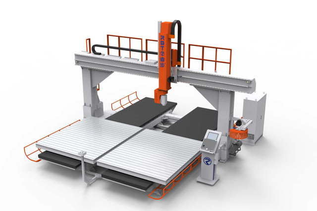 Rbt 5 Axis Twin Table CNC Router Plastic Trimming CE Approved