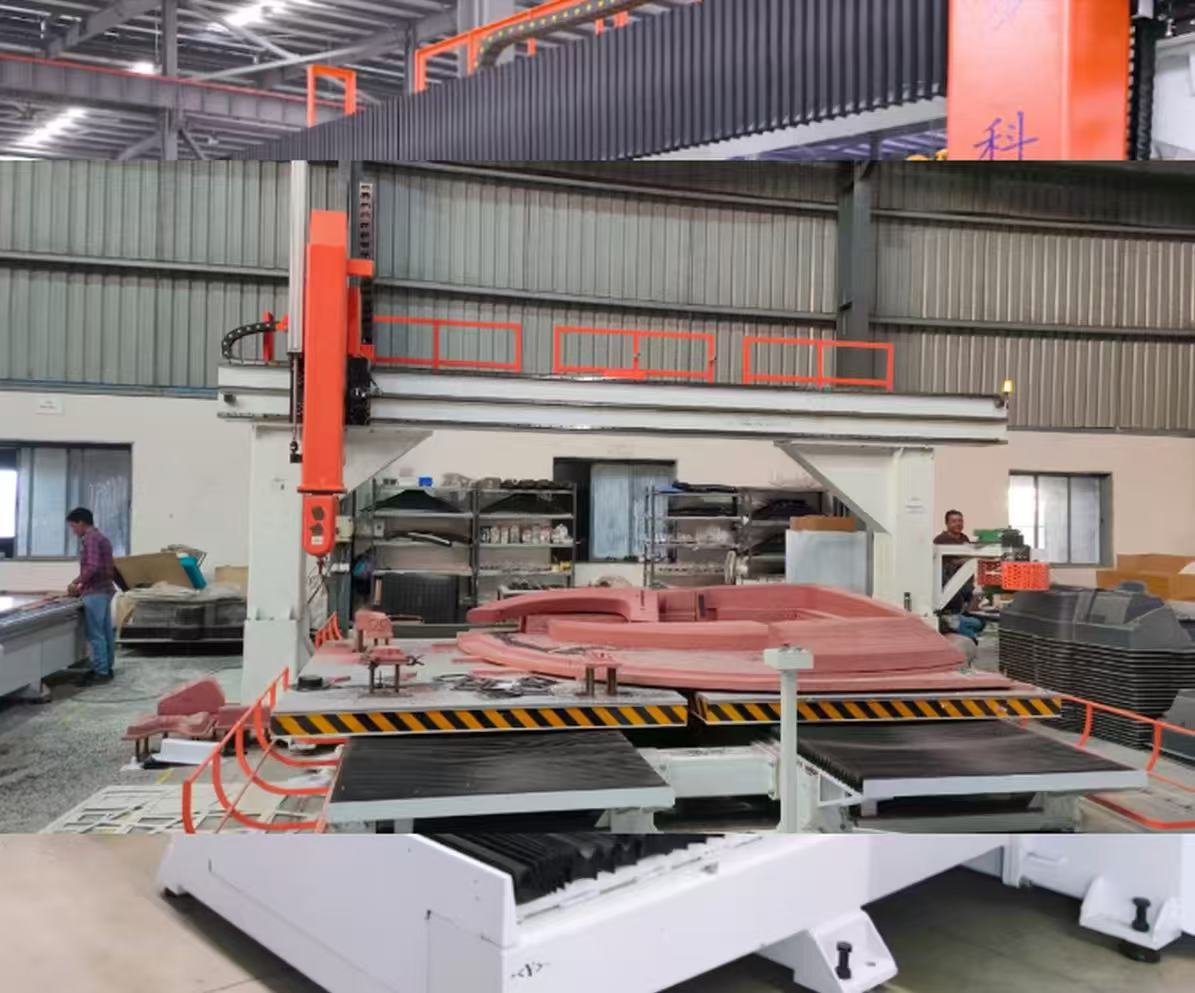 Rbt 5 Axis Twin Table CNC Router Plastic Trimming CE Approved